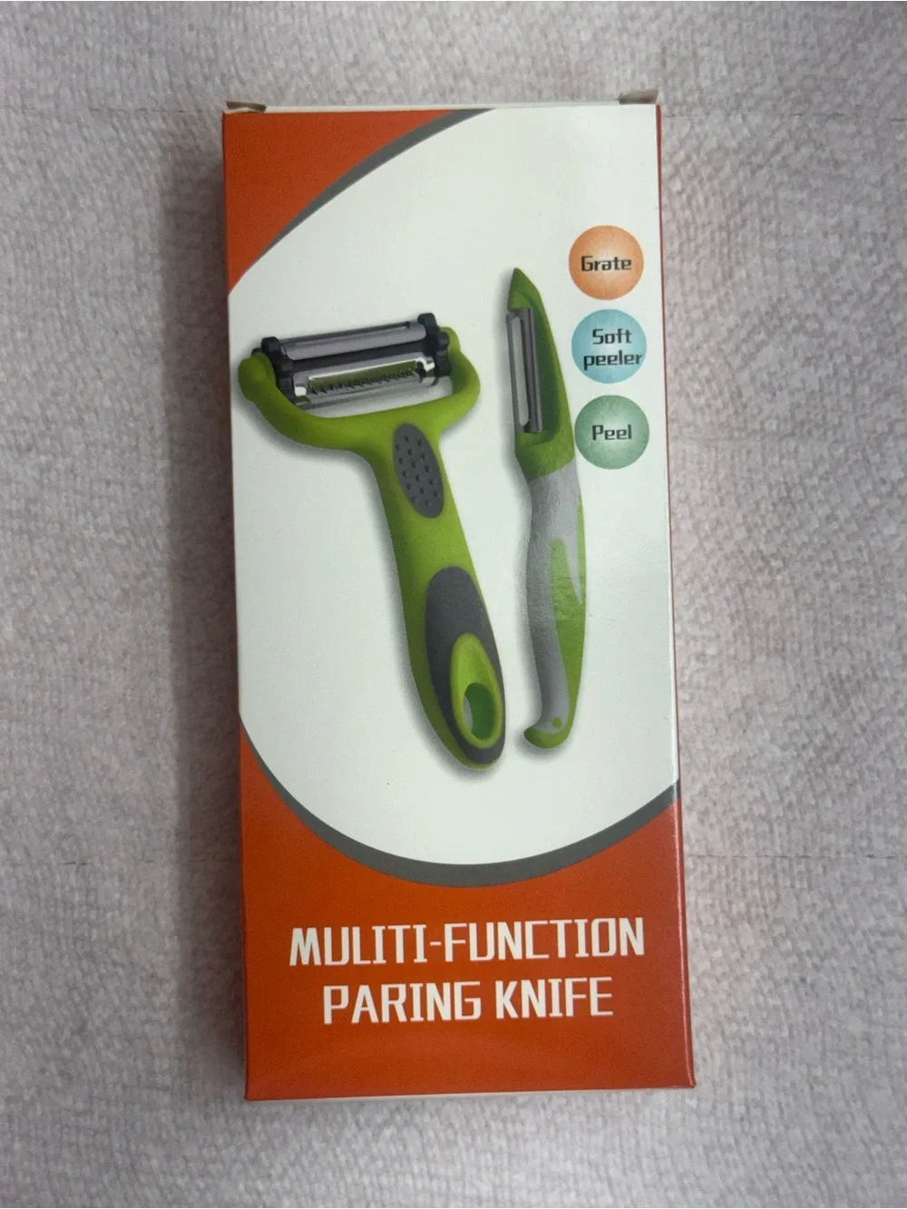 Green Multi-Function Paring Knife & Peeler Set - Men Grooming